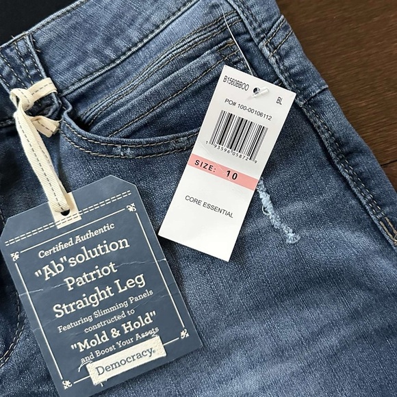 Democracy "Ab"solution Patriot Straight Leg Jeans – Size 10, NWT - Picture 4 of 10